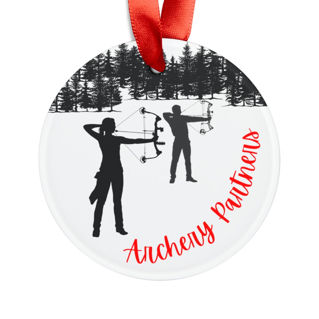 Custom Christmas Archery Ornament, Funny Christmas Archer Ornament