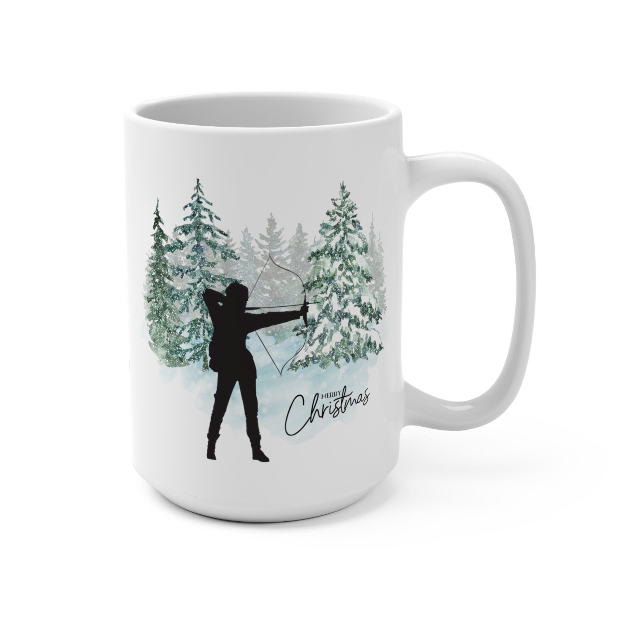 Archery Coffee Cup, Bow Hunting Mugs, Gifts for Hunter, Bow and Arrow