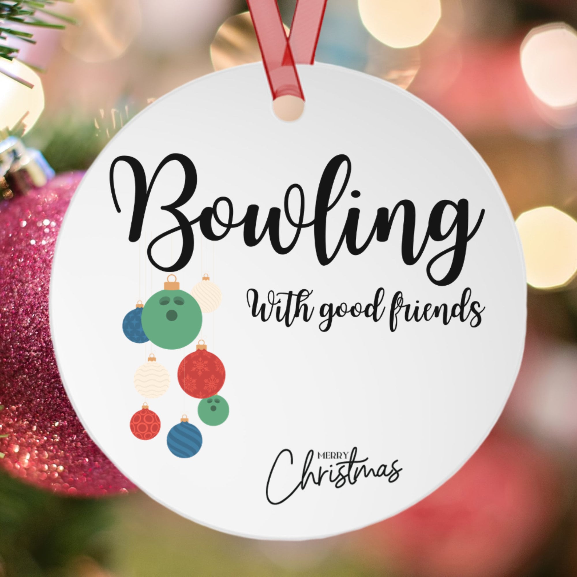 Christmas Ornaments, Bowling Ornament, Bowler Gift Personalized Custom