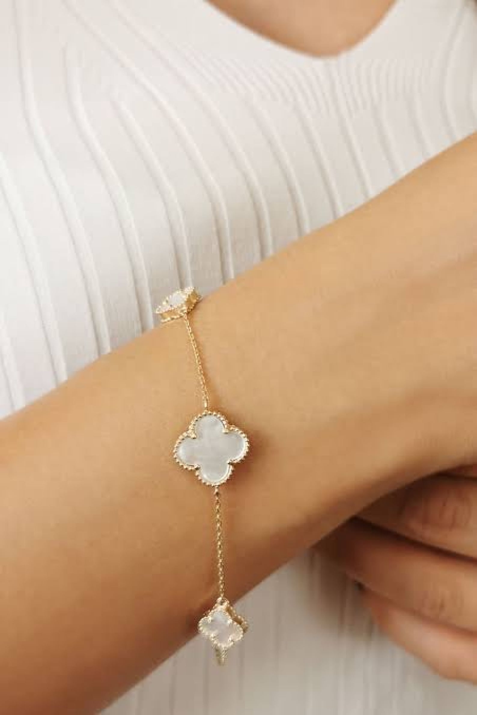 14k Gold Van Cleef Arpels Bracelet Clover Bracelet Black Etsy