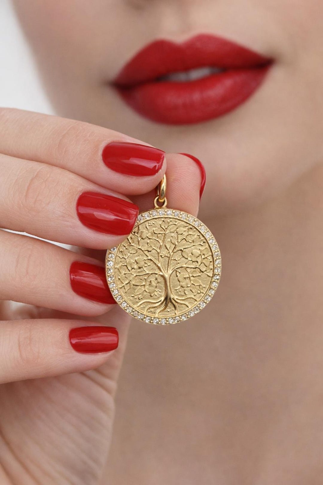 Tree of Life Pendant Charm | 9K 10K 14K Solid Gold or 925 Silver ...