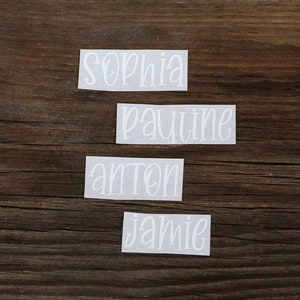 personalisierbare Vinyl Sticker/Aufkleber (Schrift 65)