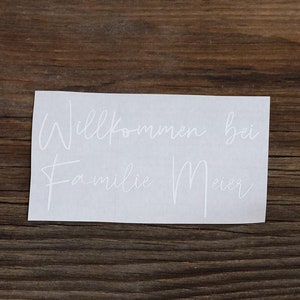 personalisierbare Vinyl Sticker/Aufkleber (Schrift 46)