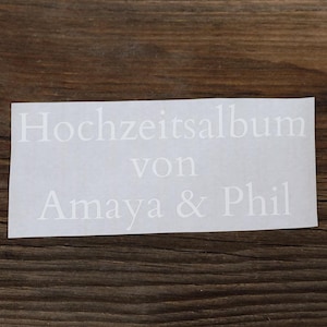 personalisierbare Vinyl Sticker/Aufkleber (Schrift 51)