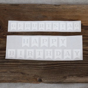 personalisierbare Vinyl Sticker/Aufkleber (Schrift 73)