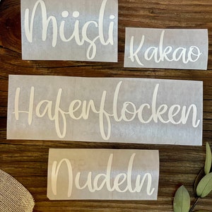 personalisierbare Vinyl Sticker/Aufkleber (Schrift 36)