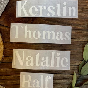 personalisierbare Vinyl Sticker/Aufkleber (Schrift 37)