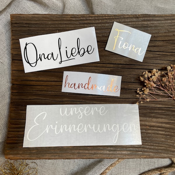 customizable vinyl stickers/decals (font 4)