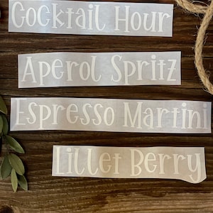 personalisierbare Vinyl Sticker/Aufkleber (Schrift 38)