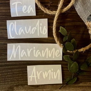 personalisierbare Vinyl Sticker/Aufkleber (Schrift 19)