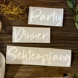 personalisierbare Vinyl Sticker/Aufkleber (Schrift 18)