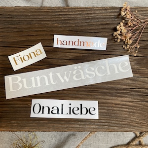 personalisierbare Vinyl Sticker/Aufkleber (Schrift 2)