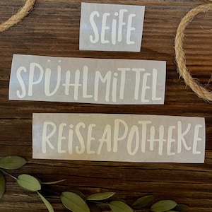 personalisierbare Vinyl Sticker/Aufkleber (Schrift 27)