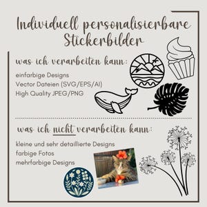 individuell personalisierbare Stickerbilder & -logos
