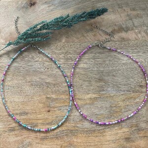 Bunte Boho-Perlenkette Damen – Mit Muscheln & Strass, Mehrreihig, Strandtauglicher Look