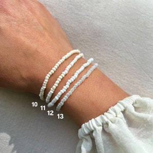 Perlenarmband, bunt, einfarbig, elastisch, minimalistisch afbeelding 7