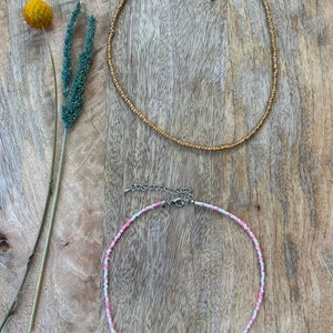 Pearl necklace colorful, boho, choker, pastel image 10