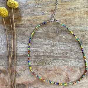 Perlenkette bunt, boho, Choker, pastell Bild 5