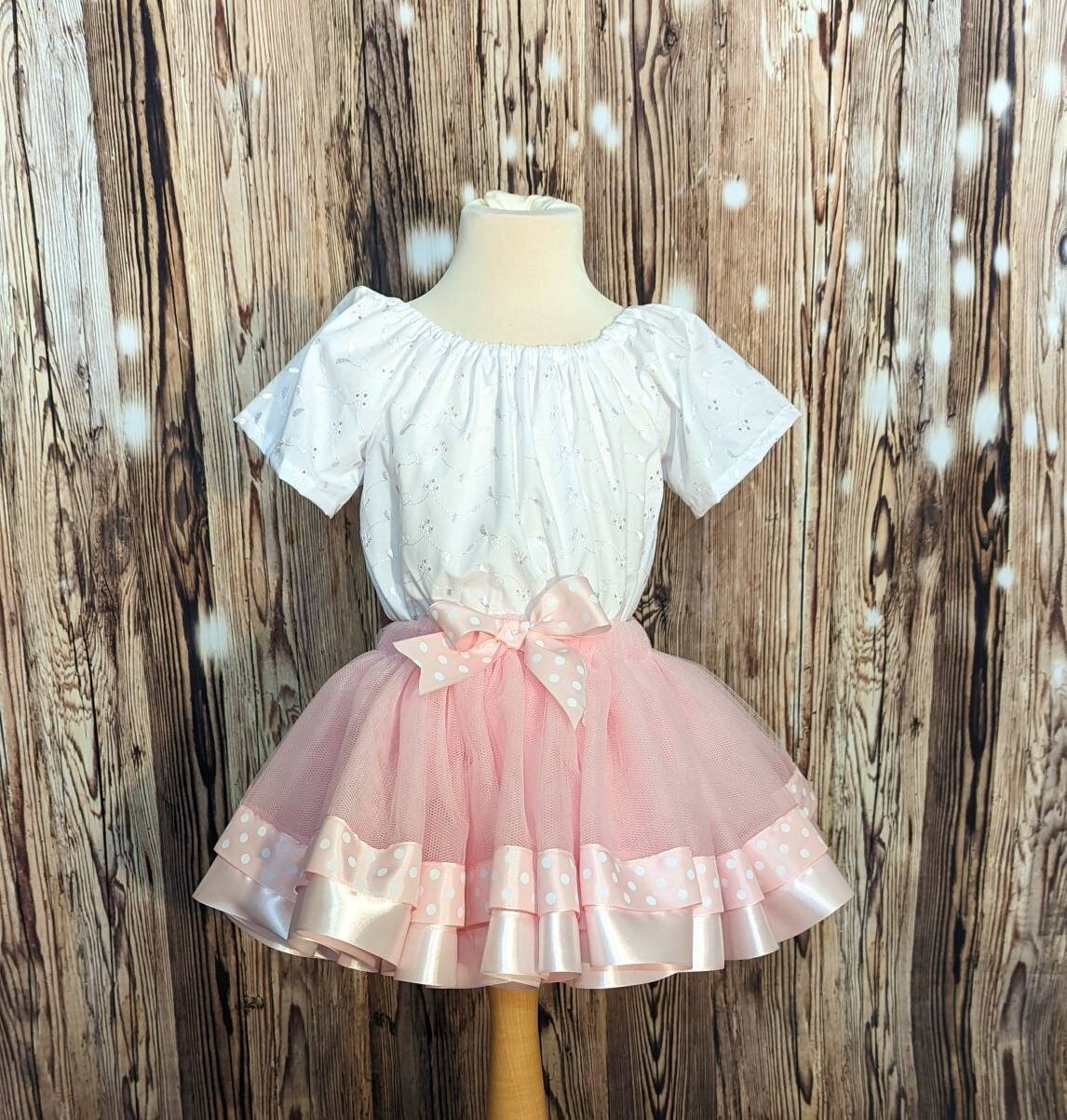 スカート ribbon tulle skirt (baby pink) Tulle ribbon skirt / powder pink | june -little