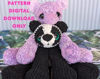 Bodie Bear Häkelanleitung | Snuggie Buddy-Serie | Gewichtete Plüsch |  | Amigurimi | PDF Digitaler Download
