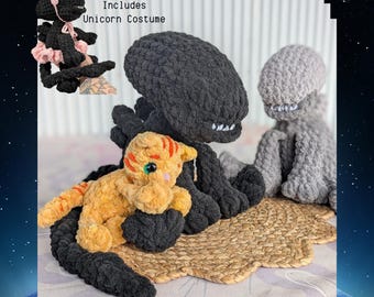 Chompy the Snugglemorph: Amigurumi Alien | Monster | Wzór na Jonesy Cat w zestawie (do pobrania w wersji cyfrowej)