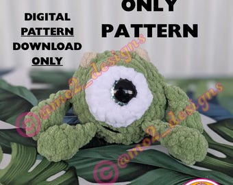 Mike Monster crochet pattern ONLY | amigurumi pattern | LOW SEW