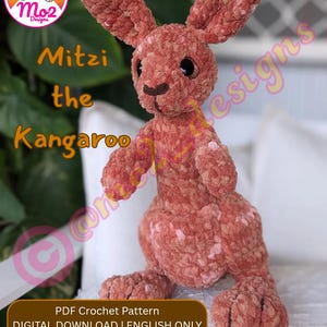 Mitzi the Kangaroo Crochet Pattern: Plush Amigurumi Animal (Digital Download | ENGLISH ONLY)