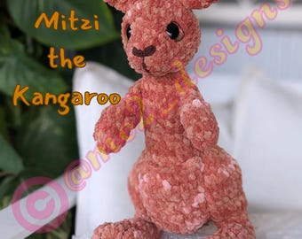 Mitzi the Kangaroo Crochet Pattern: Plush Amigurumi Animal (Digital Download | ENGLISH ONLY)