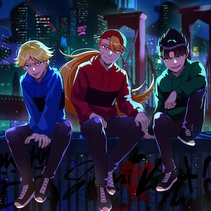 The Bad Boys Mini Prints / The Rowdyruff Boys / Powerpuff Girls / Impresión de arte / Arte original / Dibujo / Arte de pared