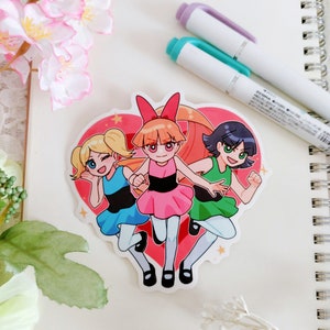 4" Big PowerPuff Girls Vinyl Sticker | PowerPuff Girls inspired | Cartoon Sticker | Laptop sticker | Waterproof sticker | PPG