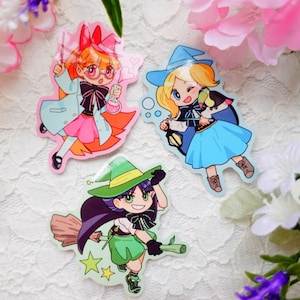 Witch Girls Vinyl Stickers | Powerpuff Girls inspired | Cartoon Sticker | Laptop sticker | Waterproof sticker