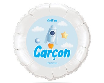 Ballon aluminium 46cm - annonce grossesse c'est un garçon félicitations !