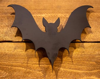 Vampire Bat Wood Cutout: Halloween DIY Craft, Wall Decor (9")