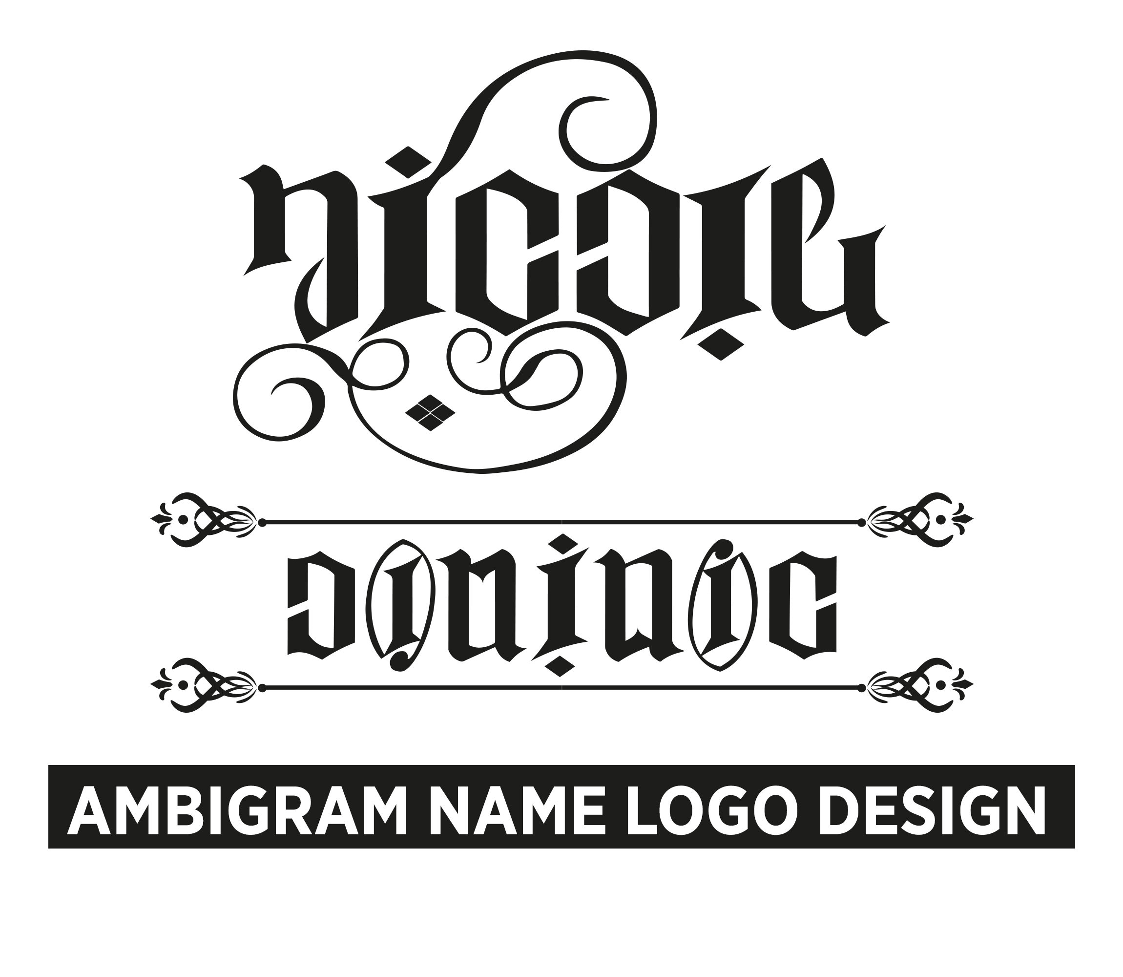 Gamer / For Life Ambigram Tattoo Instant Download (Design +