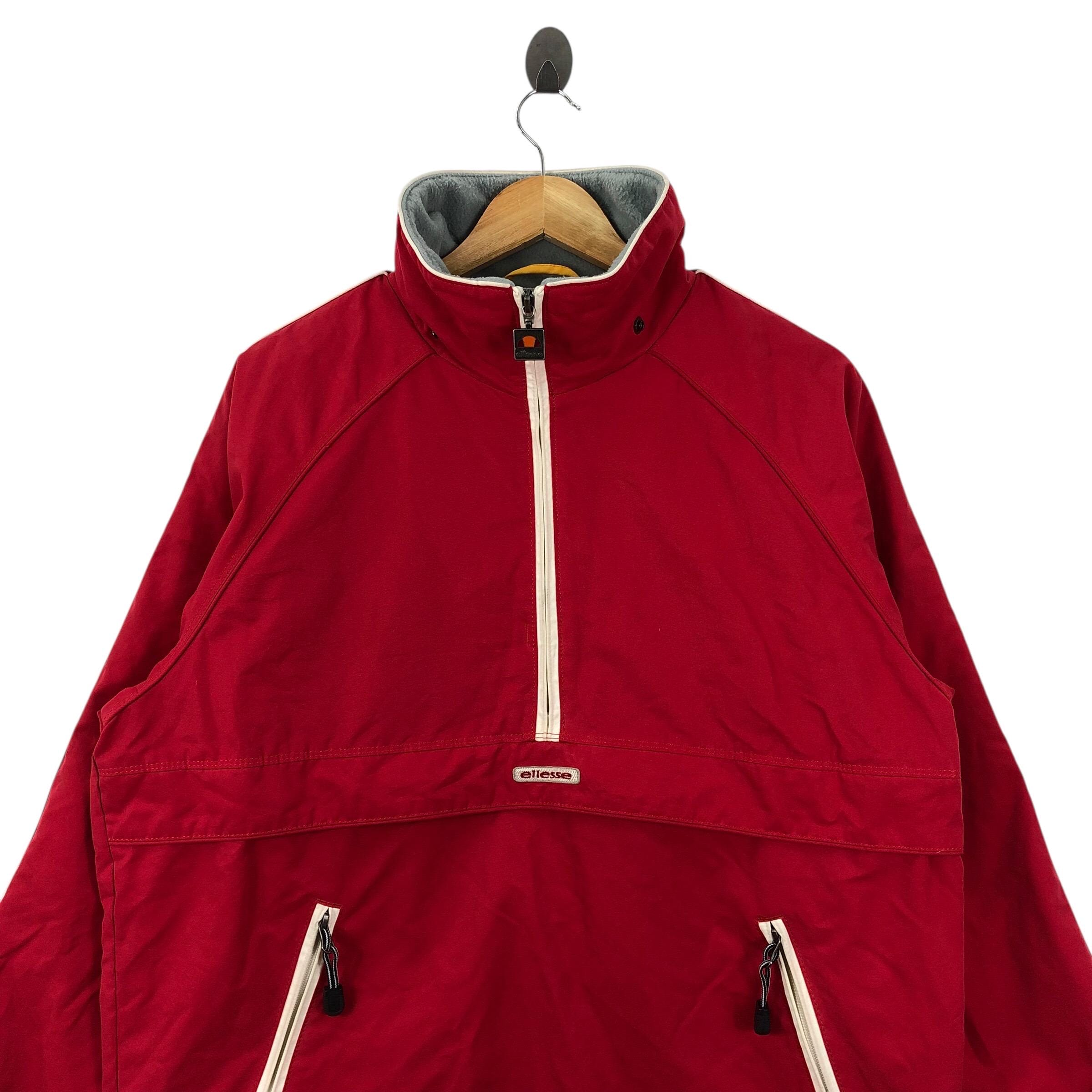 Vintage ELLESSE PERUGIA ITALIA Anorak Kangaroo Pocket Light Jacket