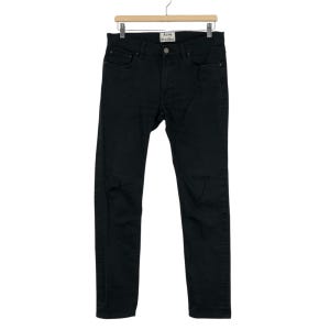 Luxury Swedish Designer ACNE STUDIOS Slim Fit Black Jeans