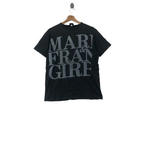 ★Marithe + Francois Girbaud★ PARIS GRUNGE GRAPHIC TEE blac Vintage Marithe Francois Girbaud T-Shirt Mens 4XL Spell Out