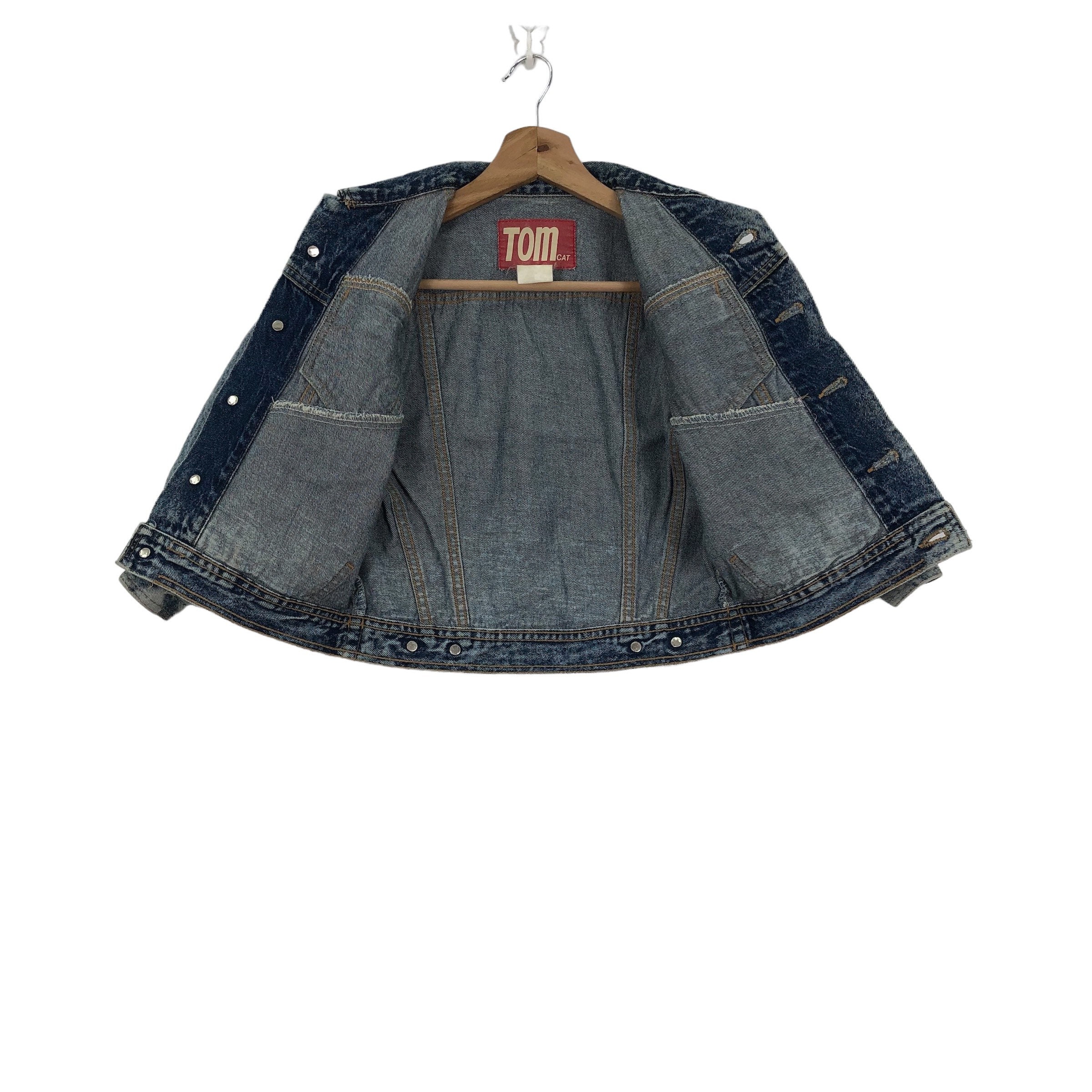 Vintage 90s TOMCAT TRUCKER DENIM Usa Blue Jacket - Etsy