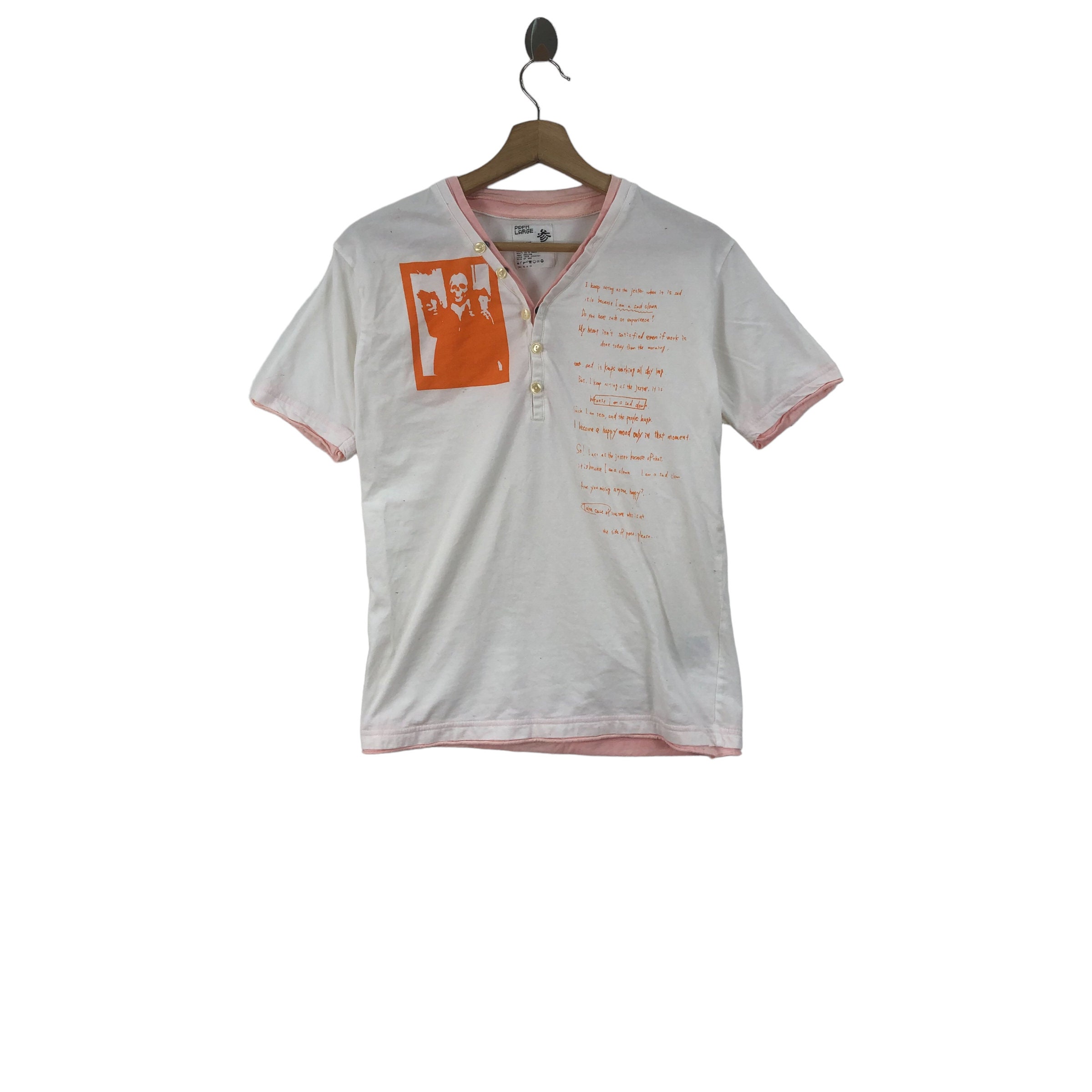 vintage PPFM skeleton message design tee 【公式通販】