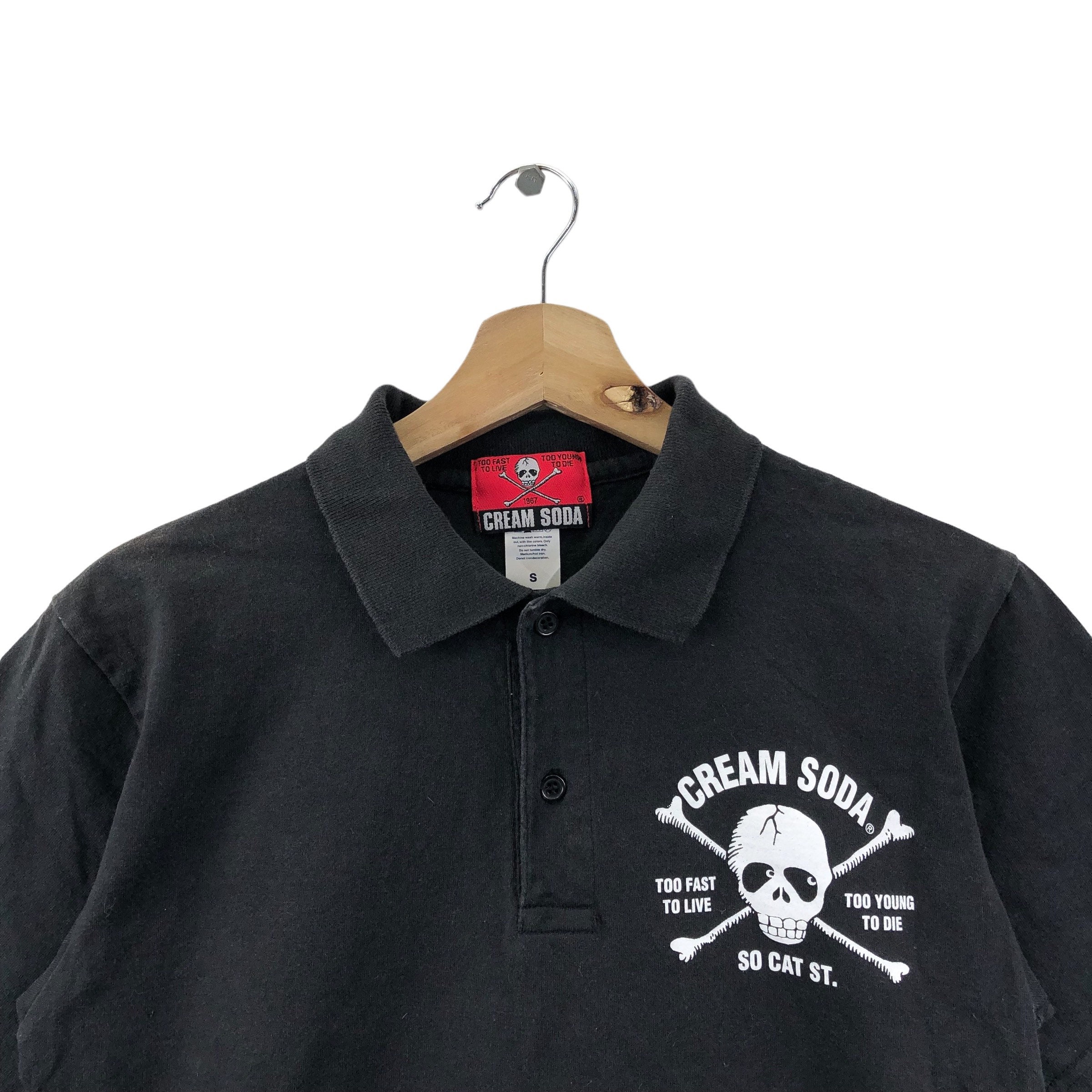Japanese Brand CREAM SODA SKULL Logo Polo Shirt - Etsy