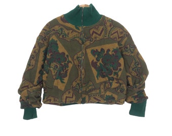 Vintage COSA NUOVA ART Design Wool Bomber Jacket