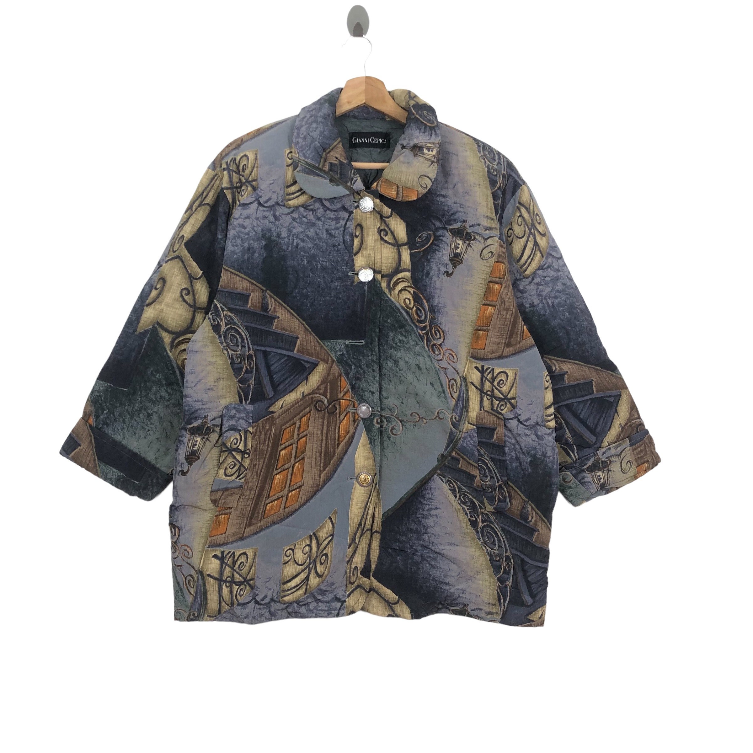 Vintage GIANNI CEPICA FULLPRINT Classic Art Duffer Jacket - Etsy