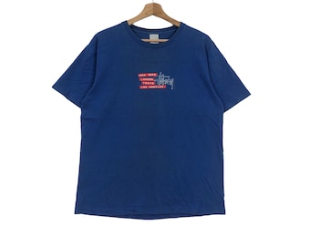 Rare!! Vintage 00's STUSSY Faded Graphic Tee Shirt Medium Size - Etsy