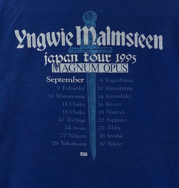 Vintage Swedish Guitarist YNGWIE MALMSTEEN Tour 1995 Polo Shirt - Etsy