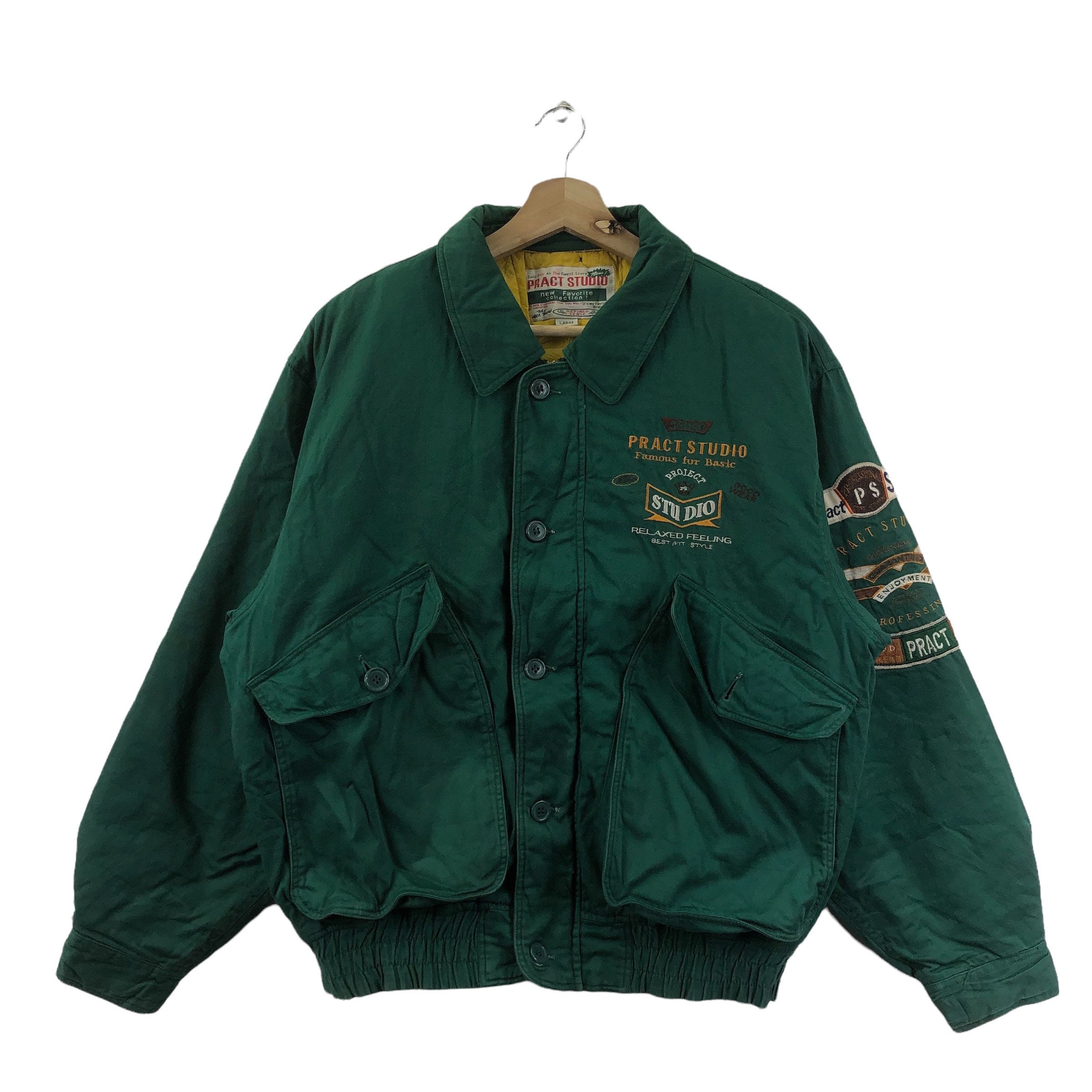 Vintage PRACT STUDIO PATCHWORK Varsity Bomber Jacket - Etsy Vintage PRACT STUDIO PATCHWORK Varsity Bomber Jacket - Etsy
