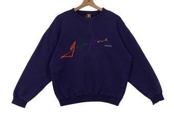 Japanese Brand JUNKO KOSHINO SPORTS Rainbow Logo Sweatshirt