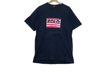 Vintage POLO by RALPH LAUREN Rl Box Logo T-shirt - Etsy
