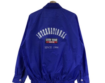 Leyton House Racing Team ジャケット Lサイズ ネイビー Leyton House Racing Team Light Jacket Sweater Full Zipper Medium