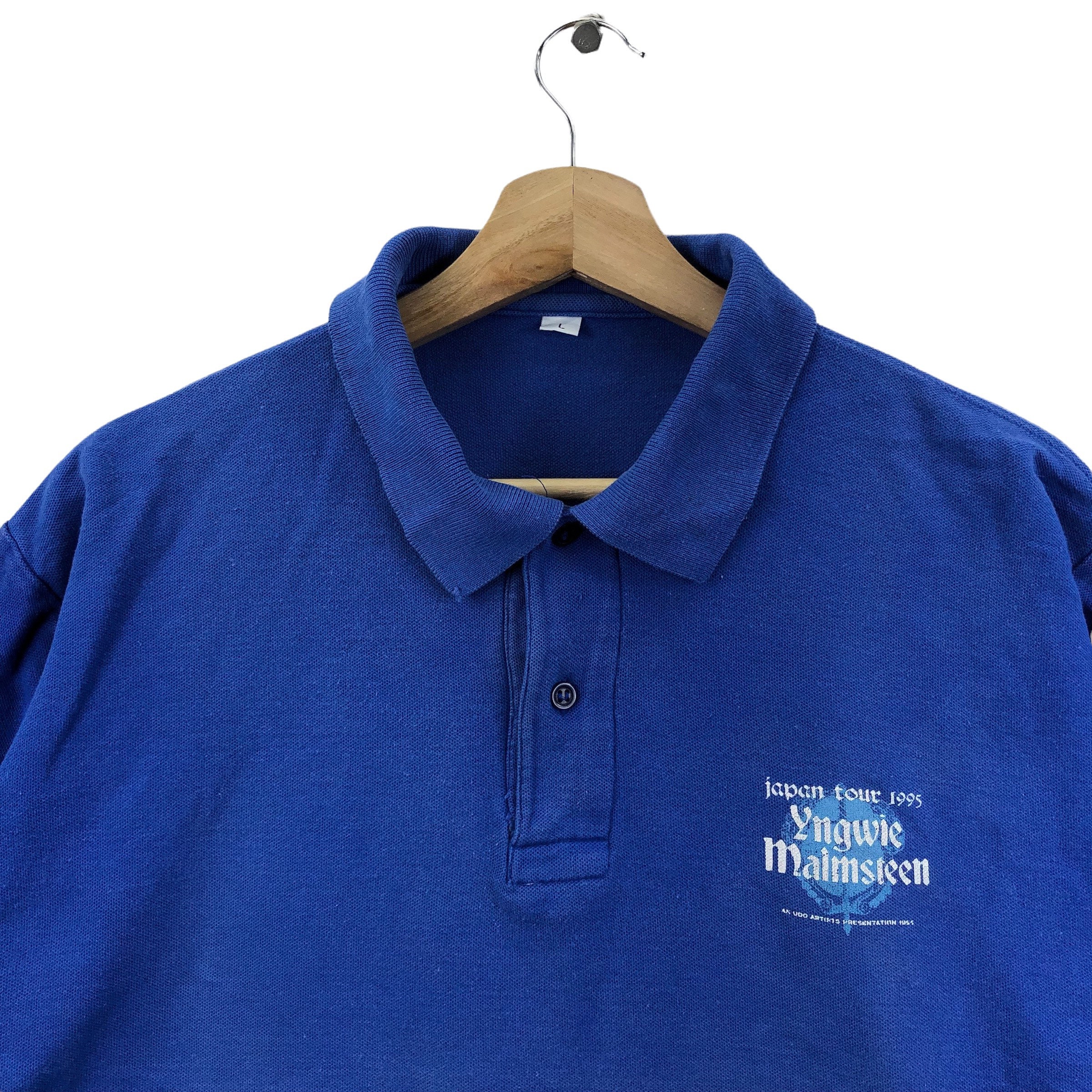 Vintage Swedish Guitarist YNGWIE MALMSTEEN Tour 1995 Polo Shirt - Etsy