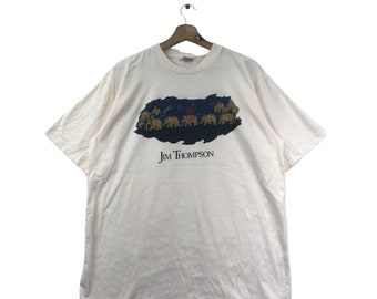 Vintage American Businessman JIM THOMPSON THAI Silk T-Shirt